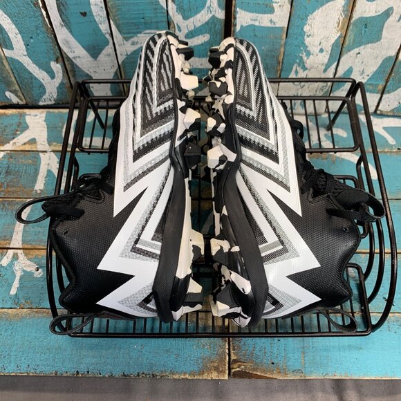 Adidas Freak Football Cleats Size 4 Black & White Lace-Up Design HP5962 - Picture 7 of 10